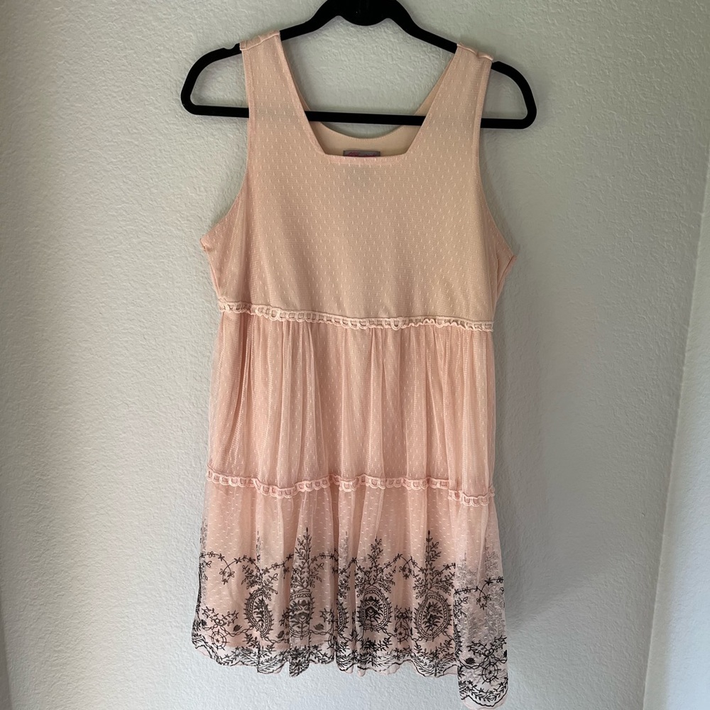 Adorable Pink Lacey Dress Babydoll Style